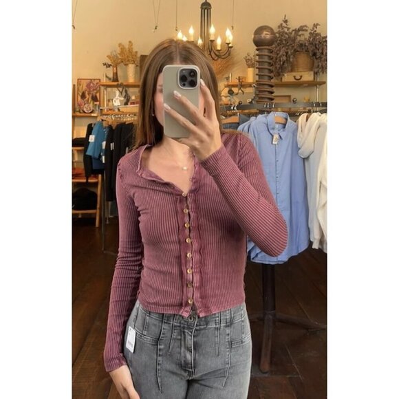 FREE PEOPLE x We The Free It's On Cardi in Wild Ginger Size Small - Picture 1 of 14